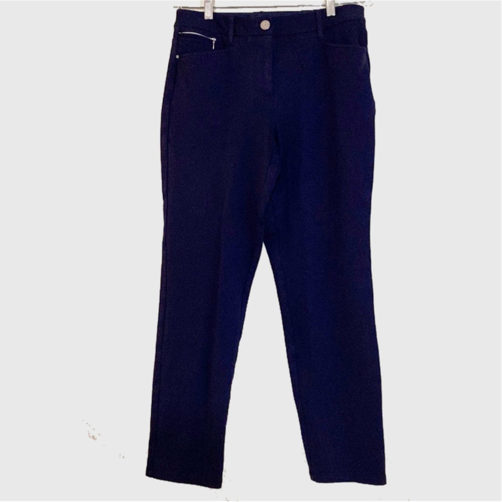 Chico’s so slimming navy blue ankle pants
